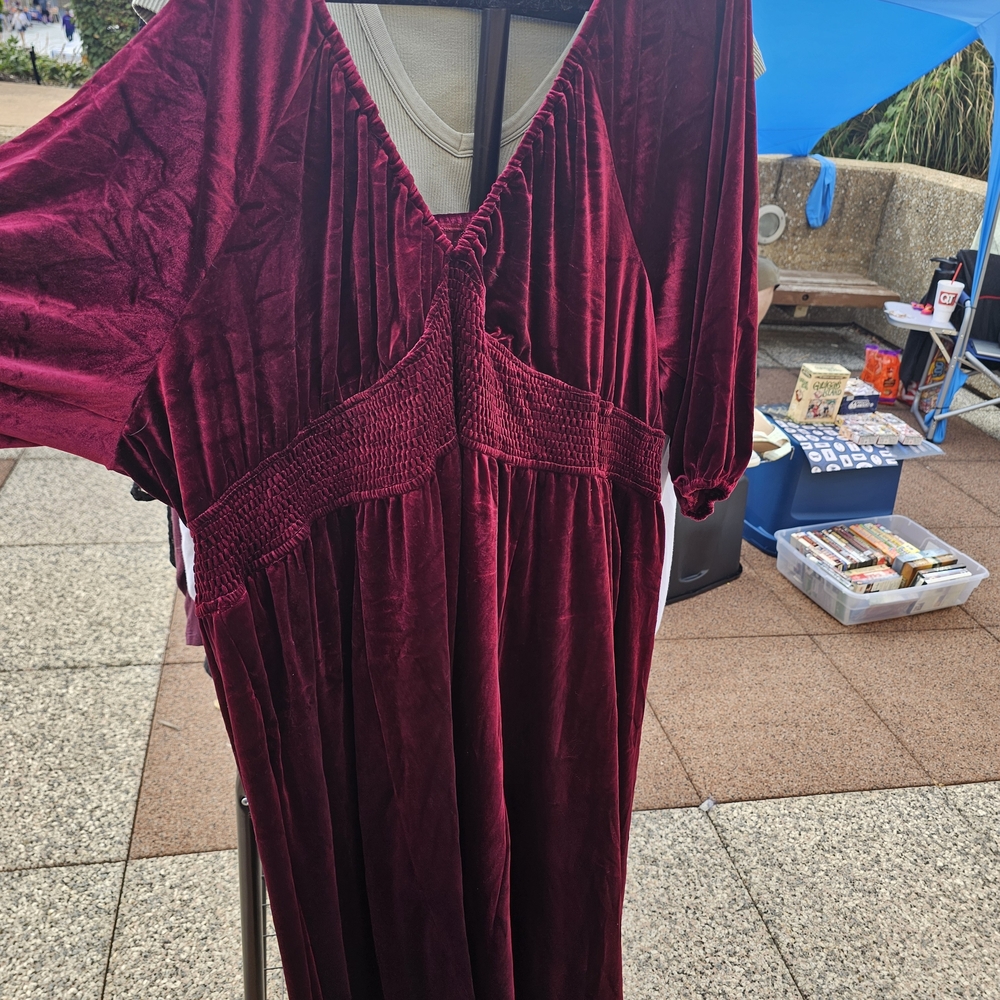 Velvet Burgundy Maxi Dress